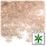 Plastic Beads, Starflake Transparent, 10mm, 100-pc, Champagne