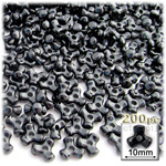 Plastic Beads, Tribead Opaque, 10mm, 200-pc, Black
