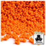 Plastic Beads, Tribead Opaque, 10mm, 200-pc, Dark Orange
