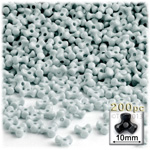 Plastic Beads, Tribead Opaque, 10mm, 200-pc, Gray
