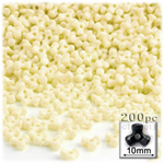 Plastic Beads, Tribead Opaque, 10mm, 200-pc, Ivory
