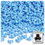 Plastic Beads, Tribead Opaque, 10mm, 200-pc, Light Baby blue
