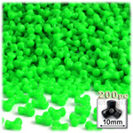 Plastic Beads, Tribead Opaque, 10mm, 200-pc, Light Green
