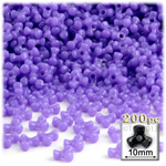 Plastic Beads, Tribead Opaque, 10mm, 200-pc, Lavender Purple
