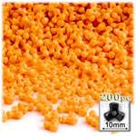 Plastic Beads, Tribead Opaque, 10mm, 200-pc, Orange

