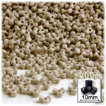 Plastic Beads, Tribead Opaque, 10mm, 200-pc, Tan
