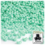 Plastic Beads, Tribead Opaque, 10mm, 200-pc, Turquoise
