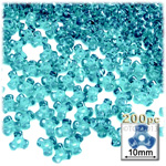Plastic Beads, Tribead Transparent, 10mm, 200-pc, Aqua
