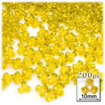 Plastic Beads, Tribead Transparent, 10mm, 200-pc, Acid Yellow
