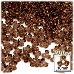 Plastic Beads, Tribead Transparent, 10mm, 200-pc, Brown
