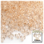 Plastic Beads, Tribead Transparent, 10mm, 200-pc, Champagne
