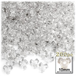 Plastic Beads, Tribead Transparent, 10mm, 200-pc, Clear
