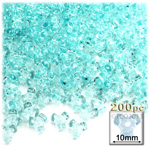 Plastic Beads, Tribead Transparent, 10mm, 200-pc, Light Aqua
