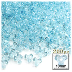 Plastic Beads, Tribead Transparent, 10mm, 200-pc, Light Blue
