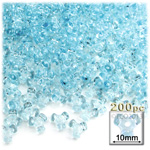 Plastic Beads, Tribead Transparent, 10mm, 200-pc, Light Blue
