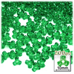 Plastic Beads, Tribead Transparent, 10mm, 200-pc, Light Green
