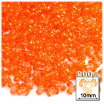 Plastic Beads, Tribead Transparent, 10mm, 200-pc, Orange
