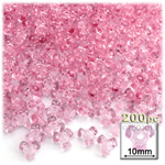 Plastic Beads, Tribead Transparent, 10mm, 200-pc, Pink Plastic Beads, Tribead Transparent, 10mm, 200-pc, Pink