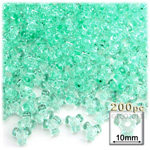 Plastic Beads, Tribead Transparent, 10mm, 200-pc, Sea Mist
