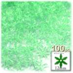 Plastic Beads, Starflake Transparent, 12mm, 100-pc, Sea Mist