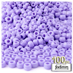 Plastic Beads, Pony Opaque, 6x9mm, 100-pc, Lavender Purple Plastic Beads, Pony Opaque, 6x9mm, 100-pc, Lavender Purple