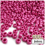 Plastic Beads, Pony Pearl, 6x9mm, 100-pc, Satin Red Plastic Beads, Pony Pearl, 6x9mm, 100-pc, Satin Red