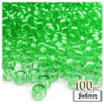 


Plastic Beads, Pony Transparent, 6x9mm, 100-pc, Light Green