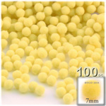 Acrylic Pom Poms, solid Color, 1.0-inch (7mm), 100-pc, Yellow